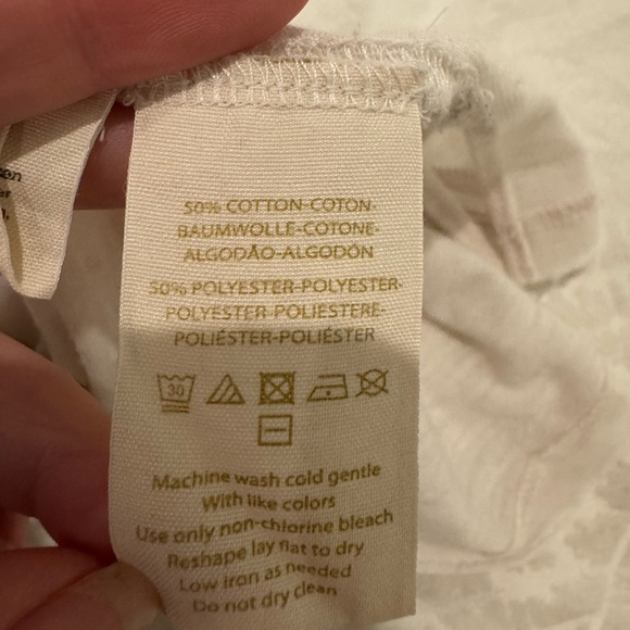 We the free free people cream raw hem scoop neck tee - Picture 6 of 8